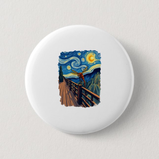 Dragonfly Lovers  Artistic Dragonfly 6 Cm Round Badge (Front)