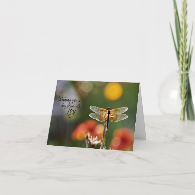 Dragonfly Magic Birthday Card (Front)