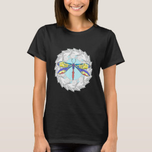 Dragonfly Magical Colourful Mandala For Insect T-Shirt