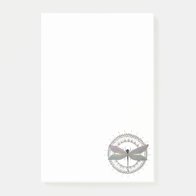 Dragonfly Mandala Post-it Notes (Front)