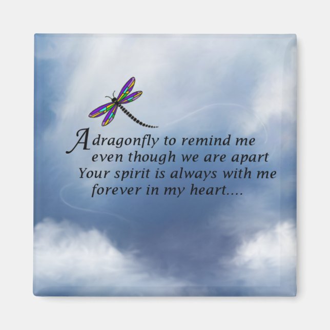 Dragonfly Memorial Poem Magnet (Front)