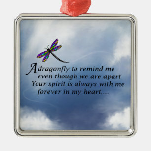 Dragonfly Memorial Poem Metal Tree Decoration