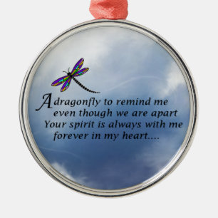 Dragonfly Memorial Poem Metal Tree Decoration