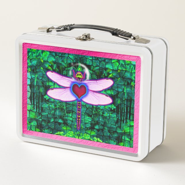 Dragonfly     metal lunch box (Front)