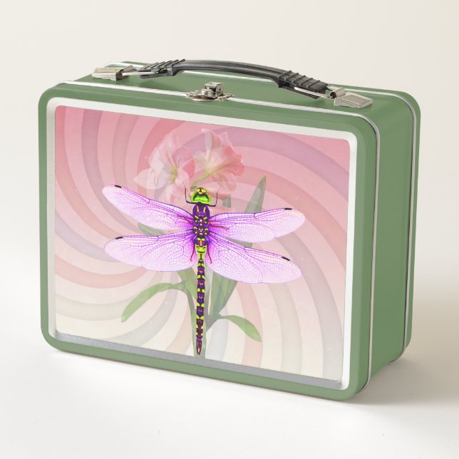 Dragonfly Metal Lunch Box (Front)