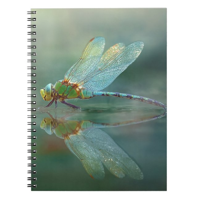 Dragonfly Mirror Reflection Notebook (Front)