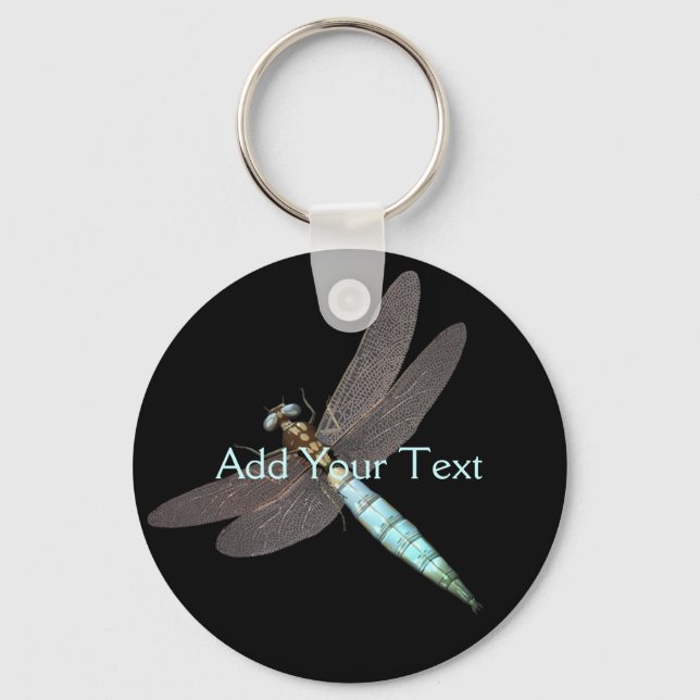 Dragonfly Monogram Business Key Ring (Front)