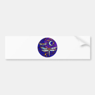 dragonfly moon bumper sticker