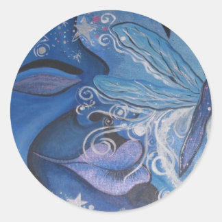 DrAgOnfLy MoOn Classic Round Sticker