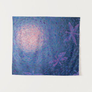 Dragonfly Moon Tapestry