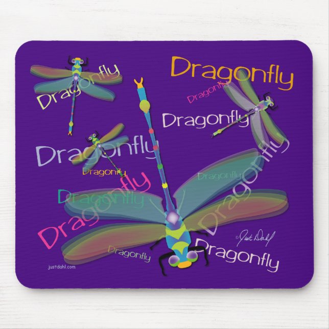 Dragonfly Mousepad - Purple (Front)