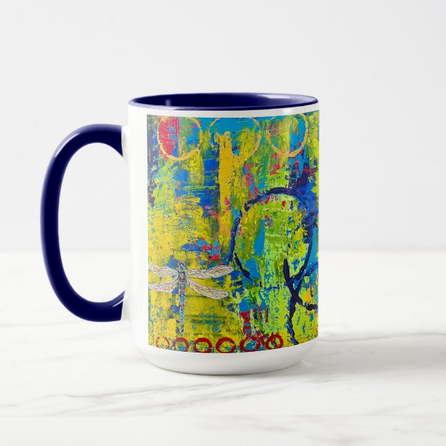 Dragonfly Mug Blue (Left)