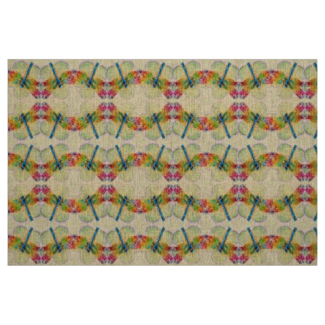 Dragonfly Multi Coloured Fabric (Fat Quarter)