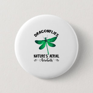Dragonfly Nature Insect Nature's Aerial Acrobat Dr 6 Cm Round Badge