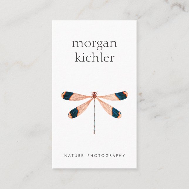  Dragonfly Nature Photographer Business Card (Front)