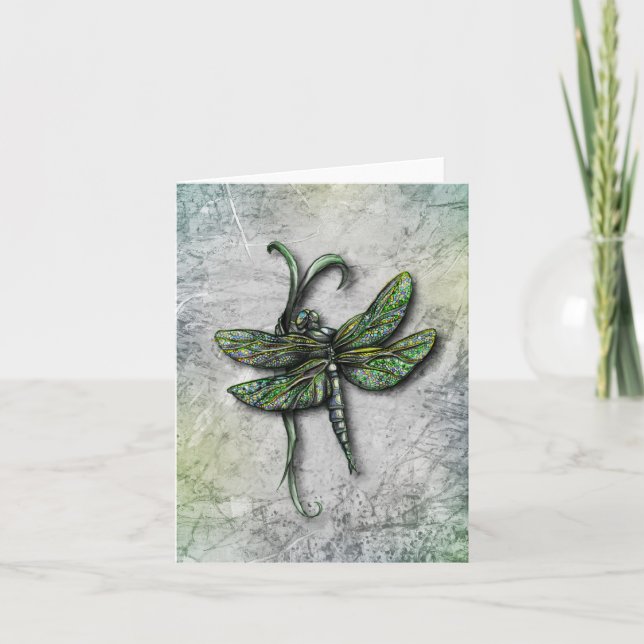 Dragonfly Notecard or Greeting Card (Front)