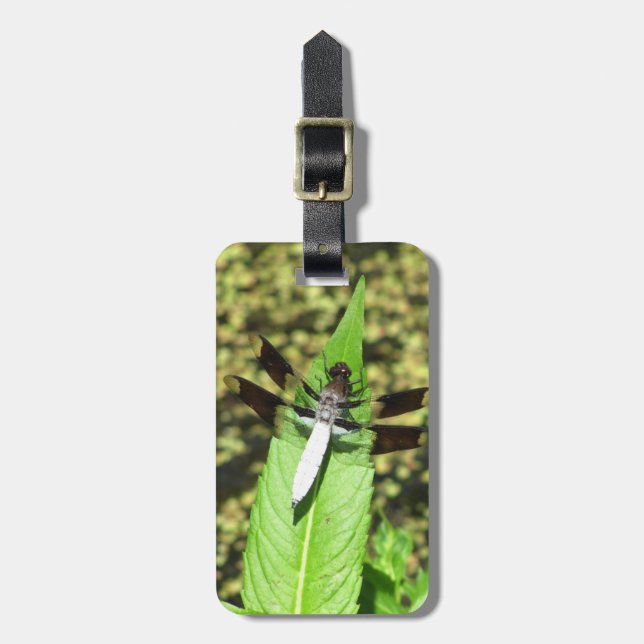 Dragonfly On A Leaf Luggage Tag (Front Vertical)