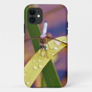 Dragonfly on raindrop leaf Case-Mate iPhone case