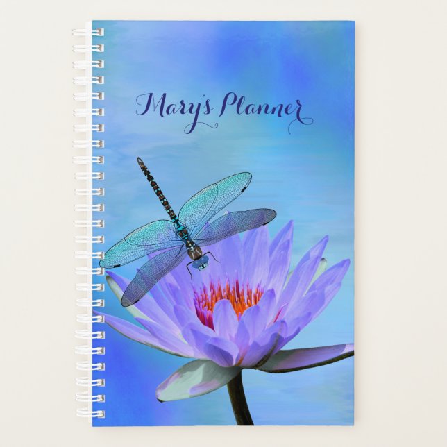 Dragonfly on Water Lily Planner (Front)