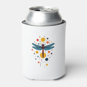 Dragonfly Painting Art Animal Abstract Graphic Dra Can Cooler