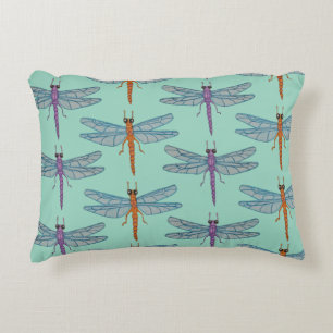 Dragonfly pattern decorative cushion