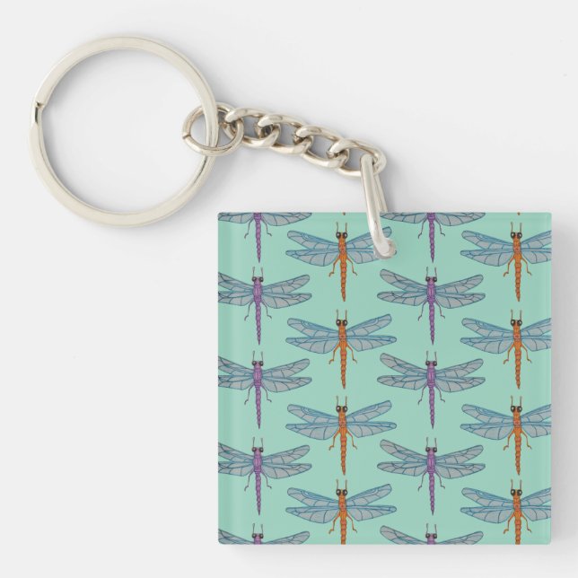 Dragonfly pattern key ring (Front)