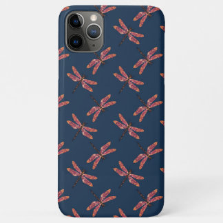 Dragonfly Pattern on Midnight Blue Case-Mate iPhone Case