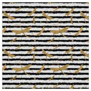 Dragonfly pattern with glitter effect fabric