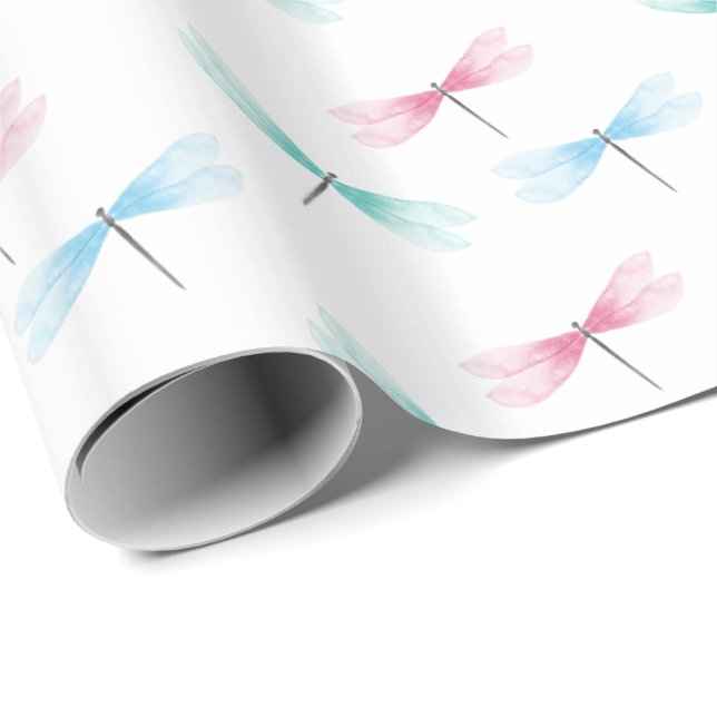 Dragonfly pattern wrapping paper (Roll Corner)