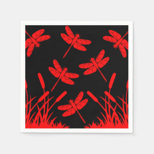 Dragonfly Patterned Decor Napkin