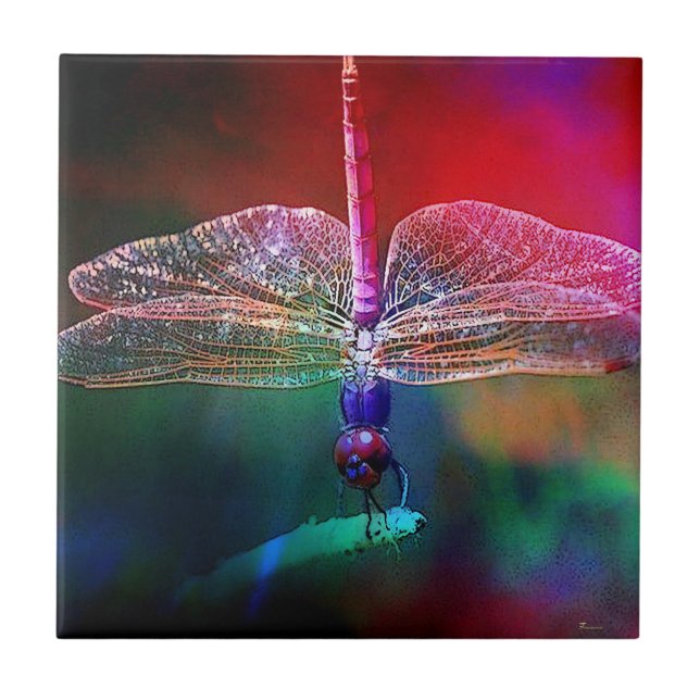 DRAGONFLY PINK DELIGHT.jpg Tile (Front)