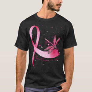 Dragonfly Pink Ribbon Breast Cancer Awareness T-Shirt