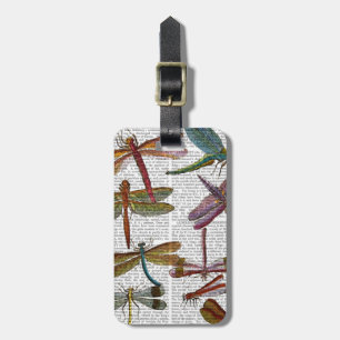 Dragonfly Print 3 Luggage Tag