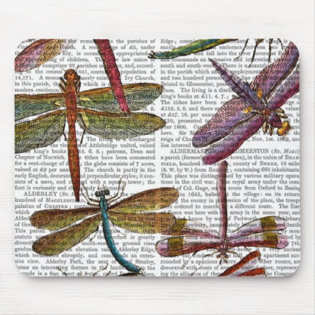 Dragonfly Print 3 Mouse Pad (Front)