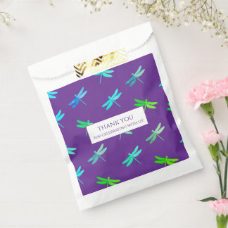 Dragonfly Purple Bright Boy Birthday Favour Bags