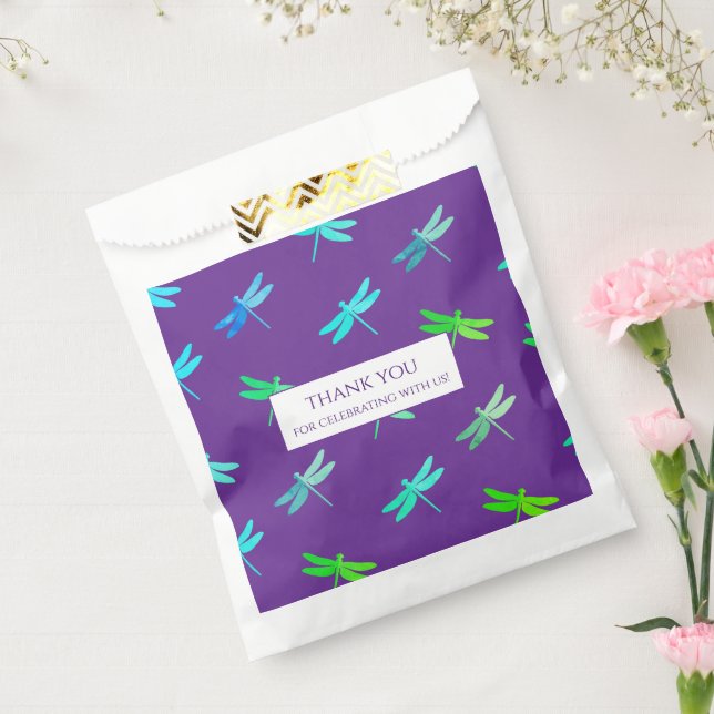 Dragonfly Purple Bright Boy Birthday  Favour Bags (Sealed)
