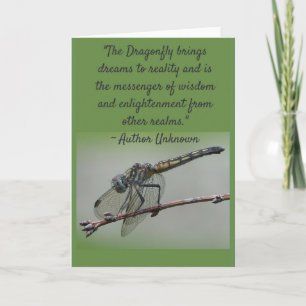 Dragonfly Quote Greeting Card 2, Blank Inside