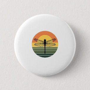 Dragonfly Retro (2) 6 Cm Round Badge