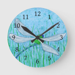 Dragonfly Round Clock