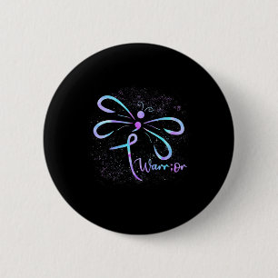 Dragonfly Semicolon Suicide Prevention Awareness O 6 Cm Round Badge
