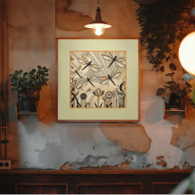 Dragonfly Serenade: An Art Deco Landscape