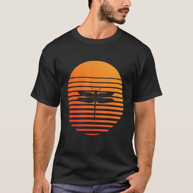 Dragonfly Shadow Silhouette In Front Of A Sun T-Shirt (Front)