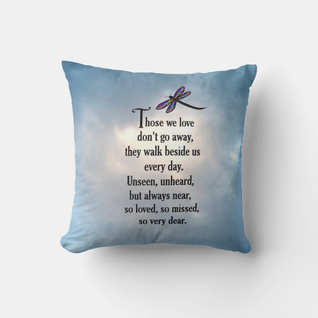 Dragonfly "So Loved" Poem Cushion (Front)