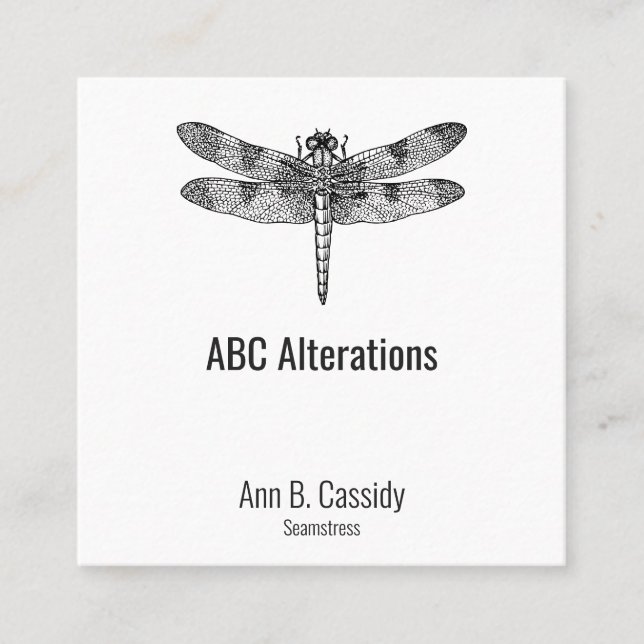 Dragonfly Square Business Card (Front)