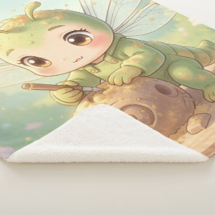 Dragonfly – Star Nectar of the Silent Night.1 Sherpa Blanket