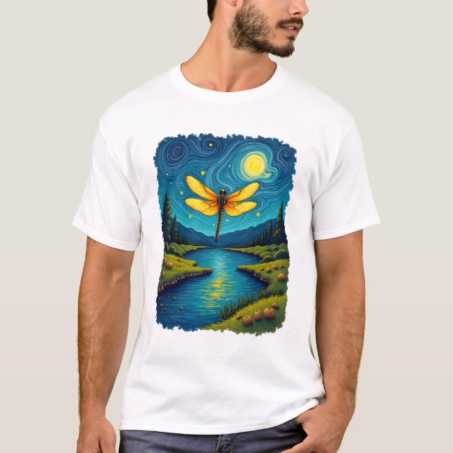 Dragonfly Starry Night (1) T-Shirt (Front)