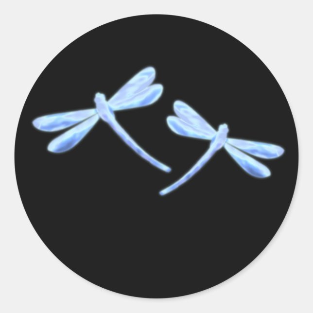 Dragonfly Stickers - Ice Glow (Front)