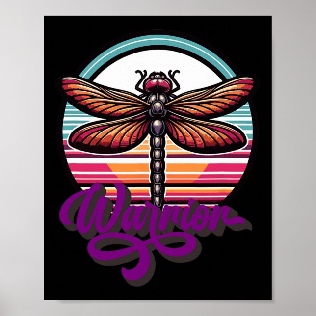 Dragonfly Suicide Prevention Awareness Support War Poster (Front)