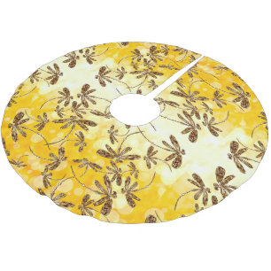 Dragonfly Sunshine Brushed Polyester Tree Skirt