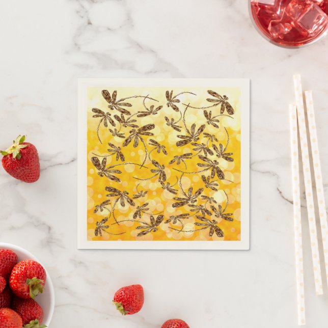 Dragonfly Sunshine Napkin (Insitu)